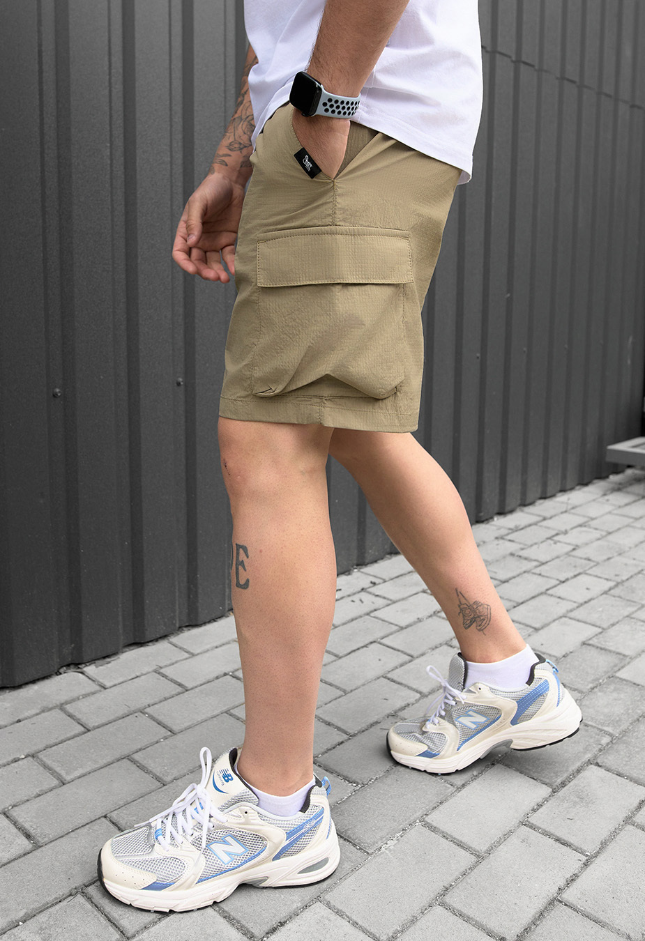 Spodenki Staff cargo sen light khaki