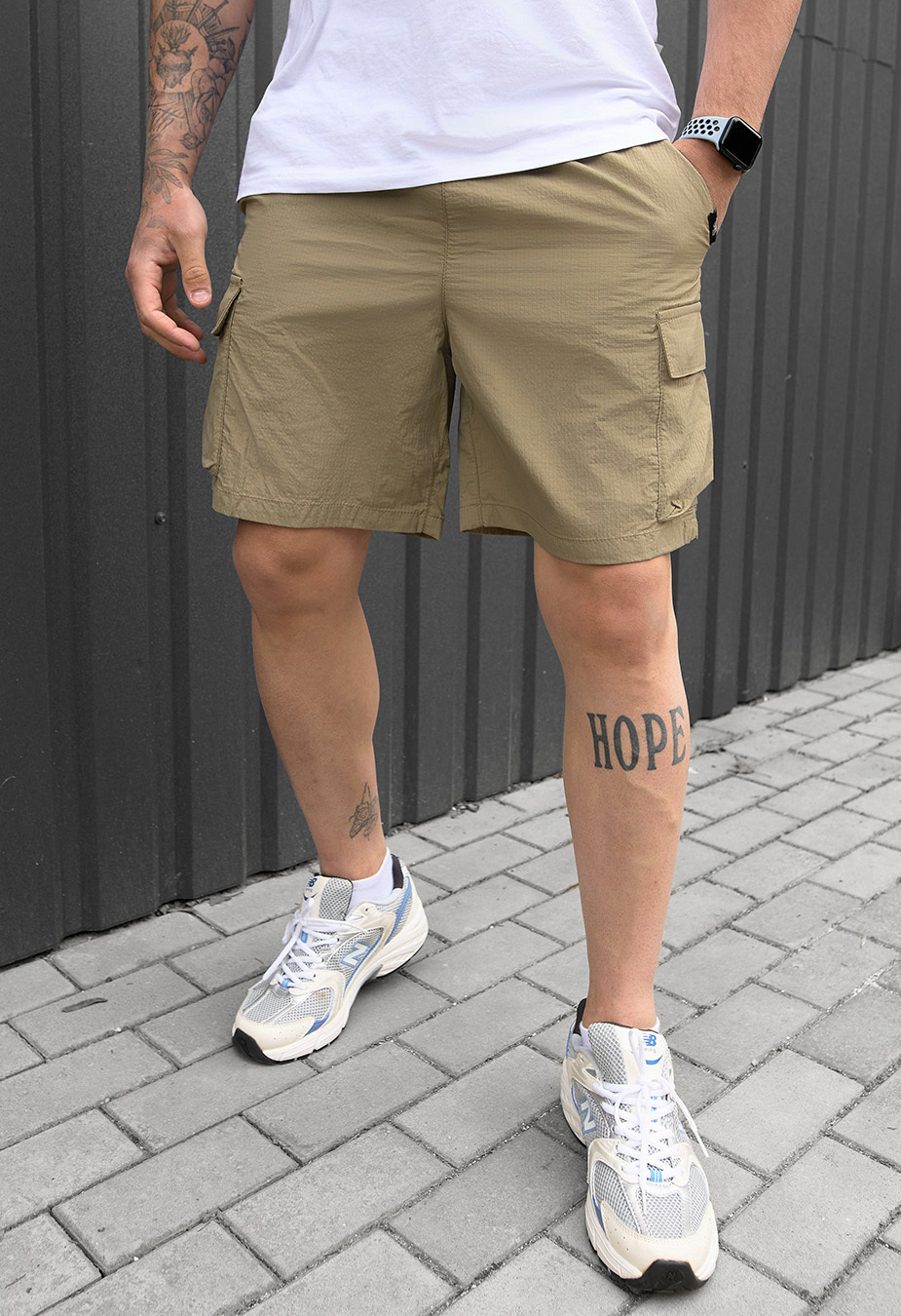 Spodenki Staff cargo sen light khaki