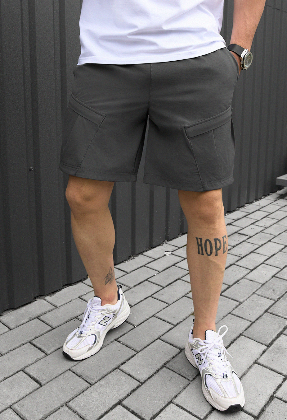 Spodenki Staff cargo em dark gray