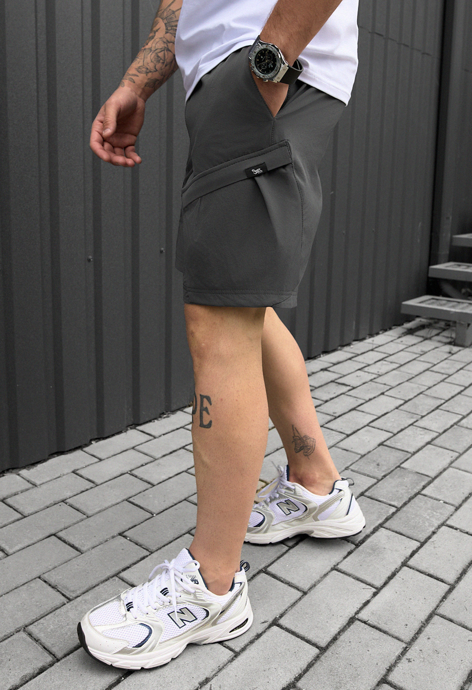 Spodenki Staff cargo em dark gray