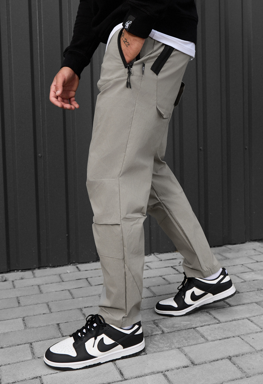 Spodnie chinos Staff sp gray olive