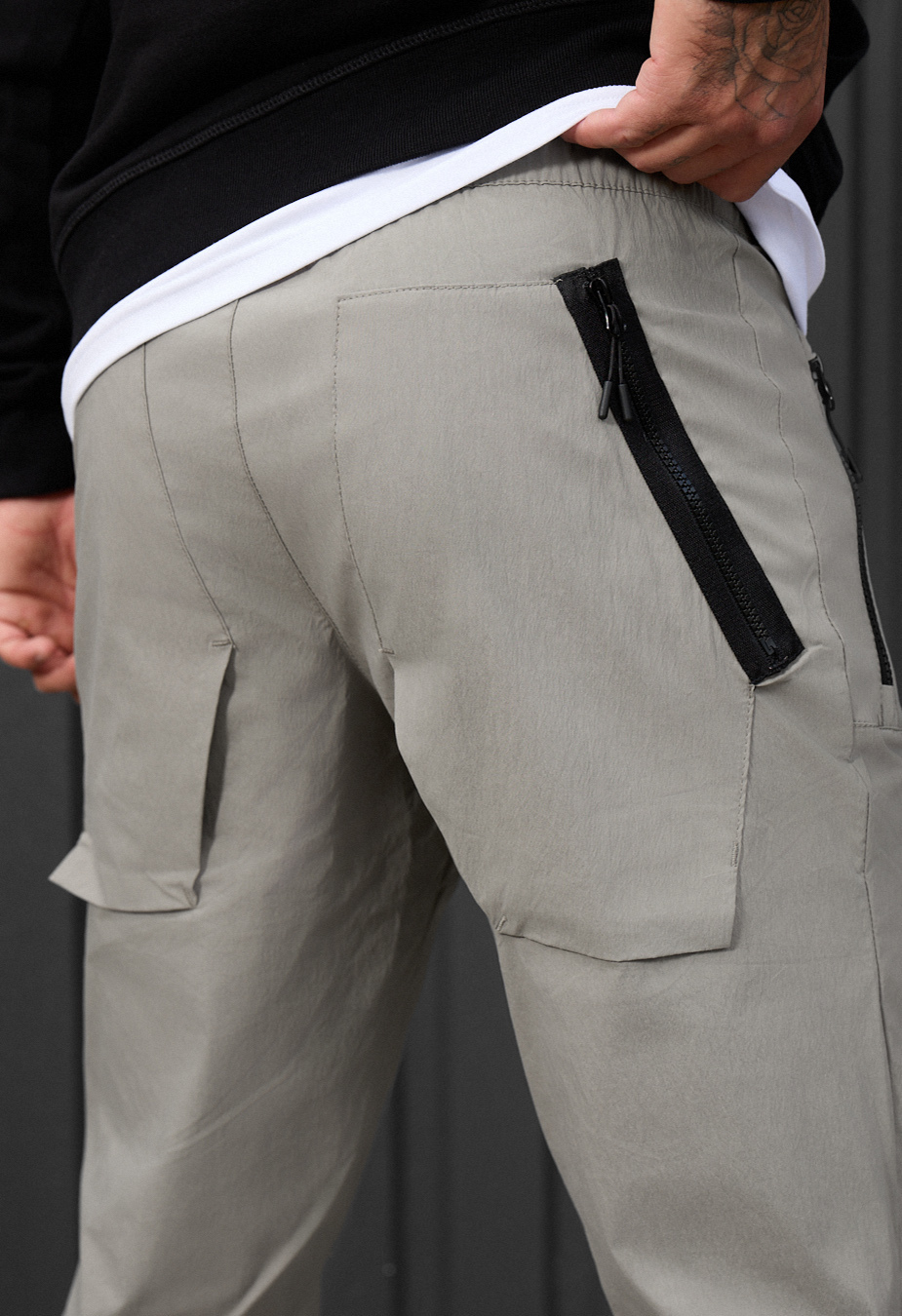 Spodnie chinos Staff sp gray olive