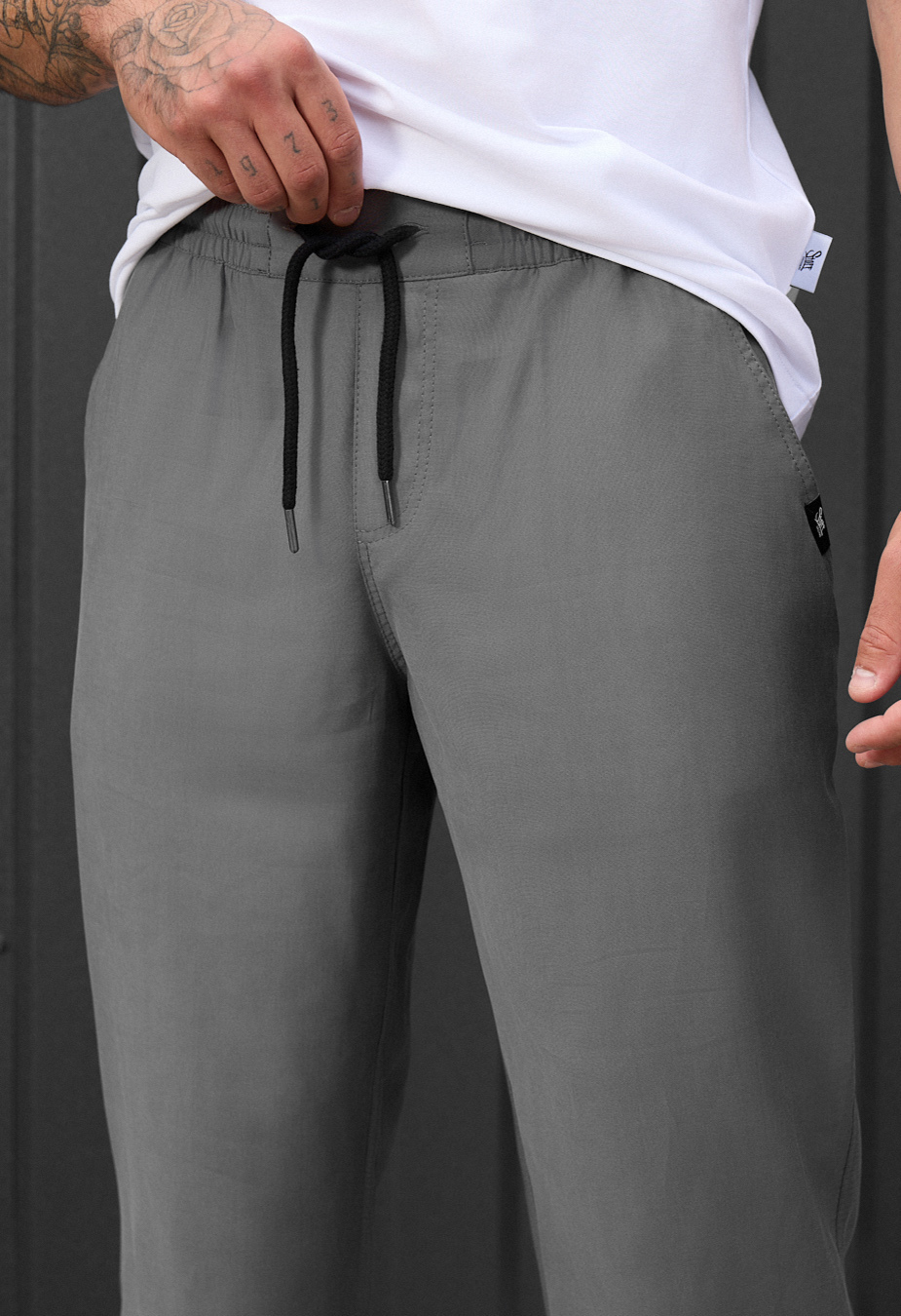 Spodnie chinos Staff pli gray