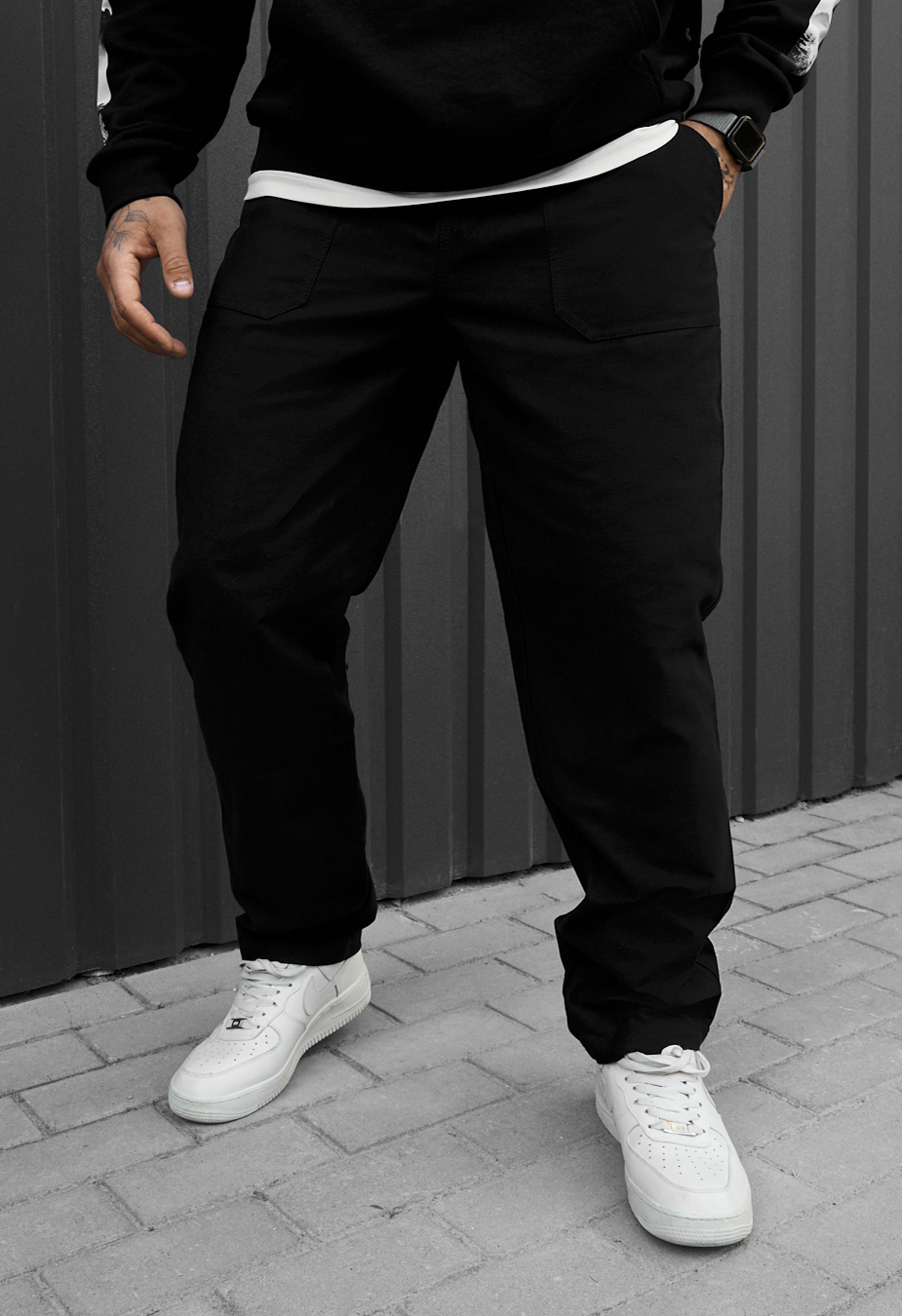 Spodnie chinos Staff dez black