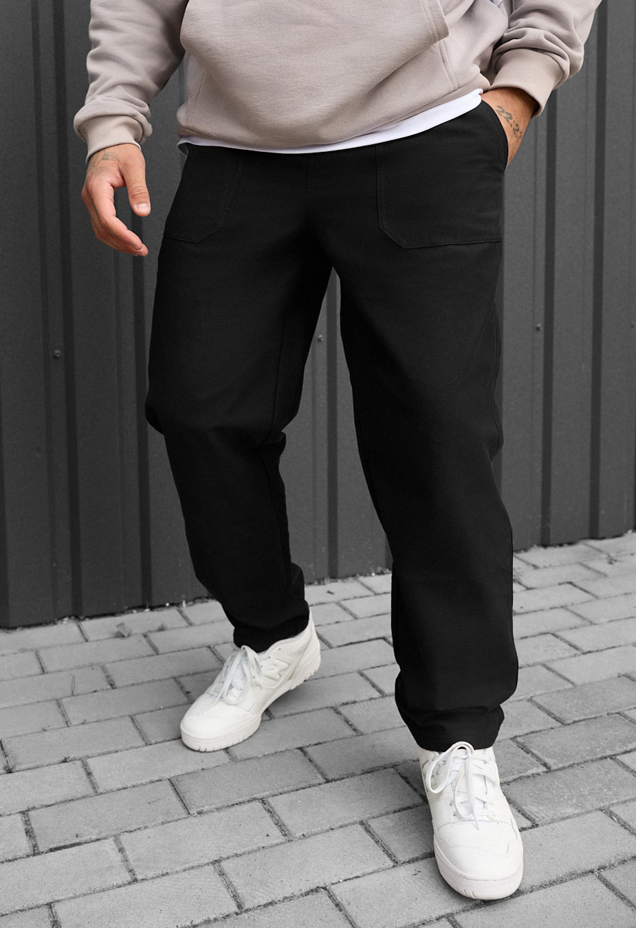 Spodnie chinos  Staff dez black