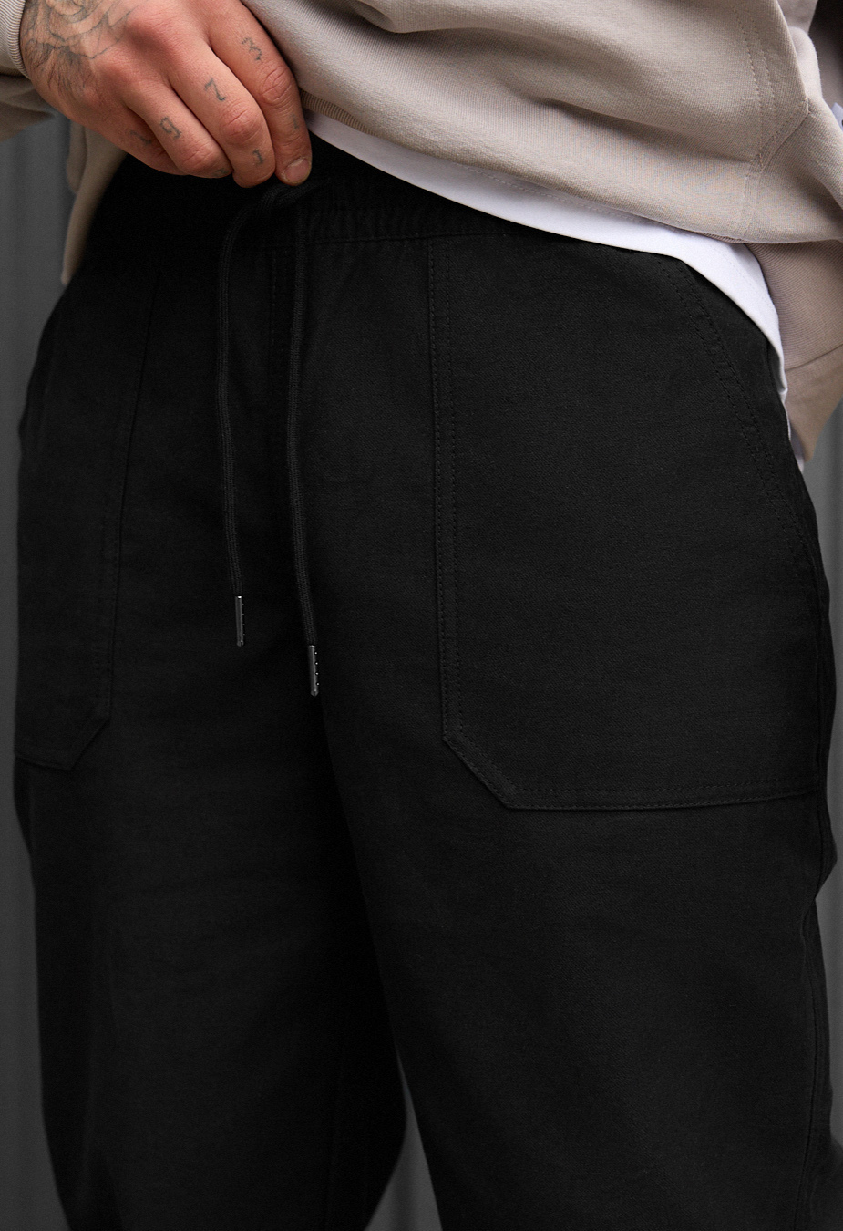 Spodnie chinos  Staff dez black