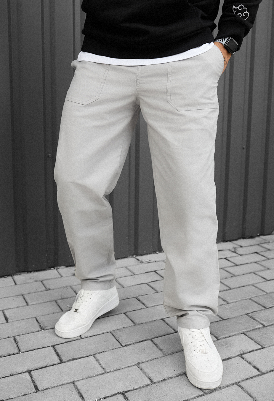 Chinos Staff dez light gray