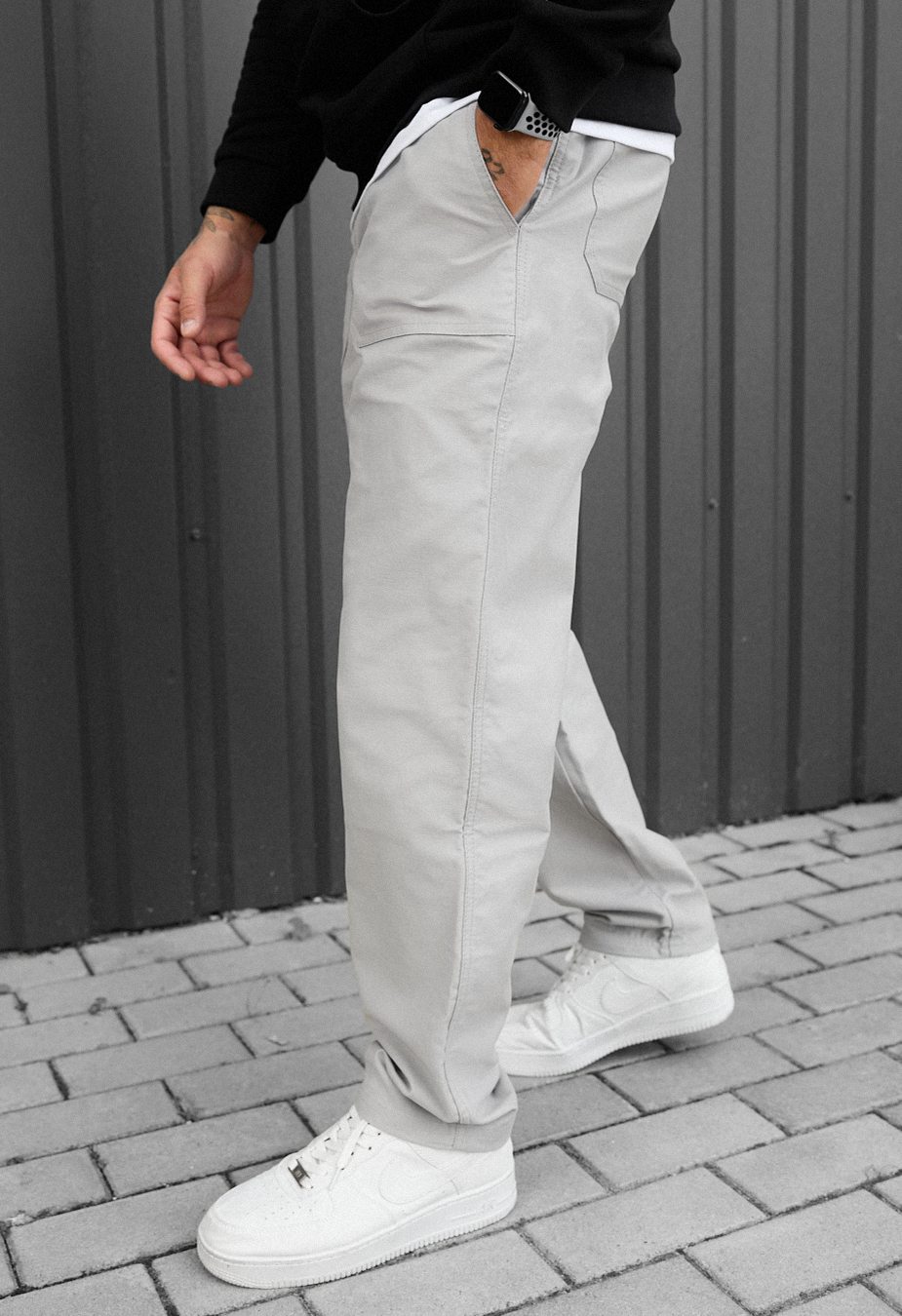 Chinos Staff dez light gray