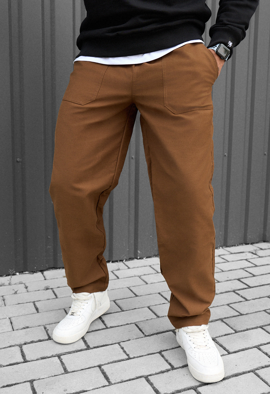 Spodnie chinos Staff dez brown