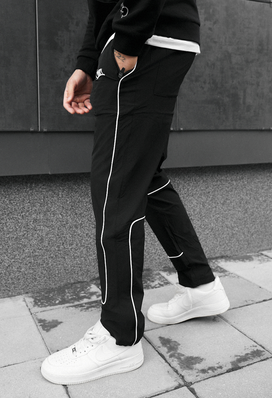 Spodnie chinos Staff ino black reflective