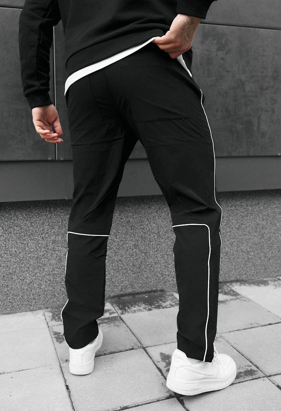 Spodnie chinos Staff ino black reflective