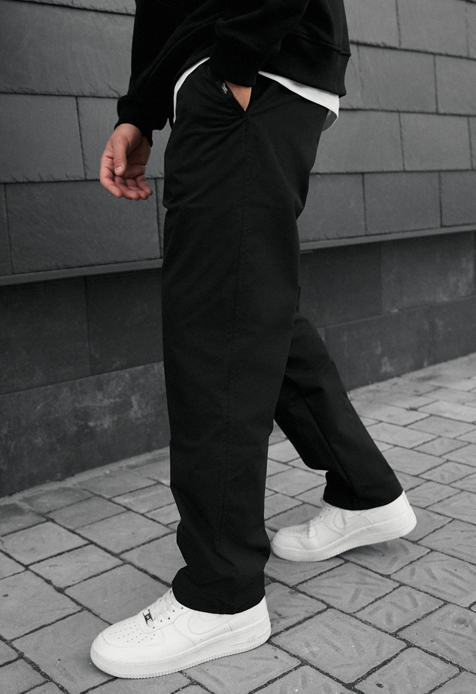 Spodnie chinos Staff al black