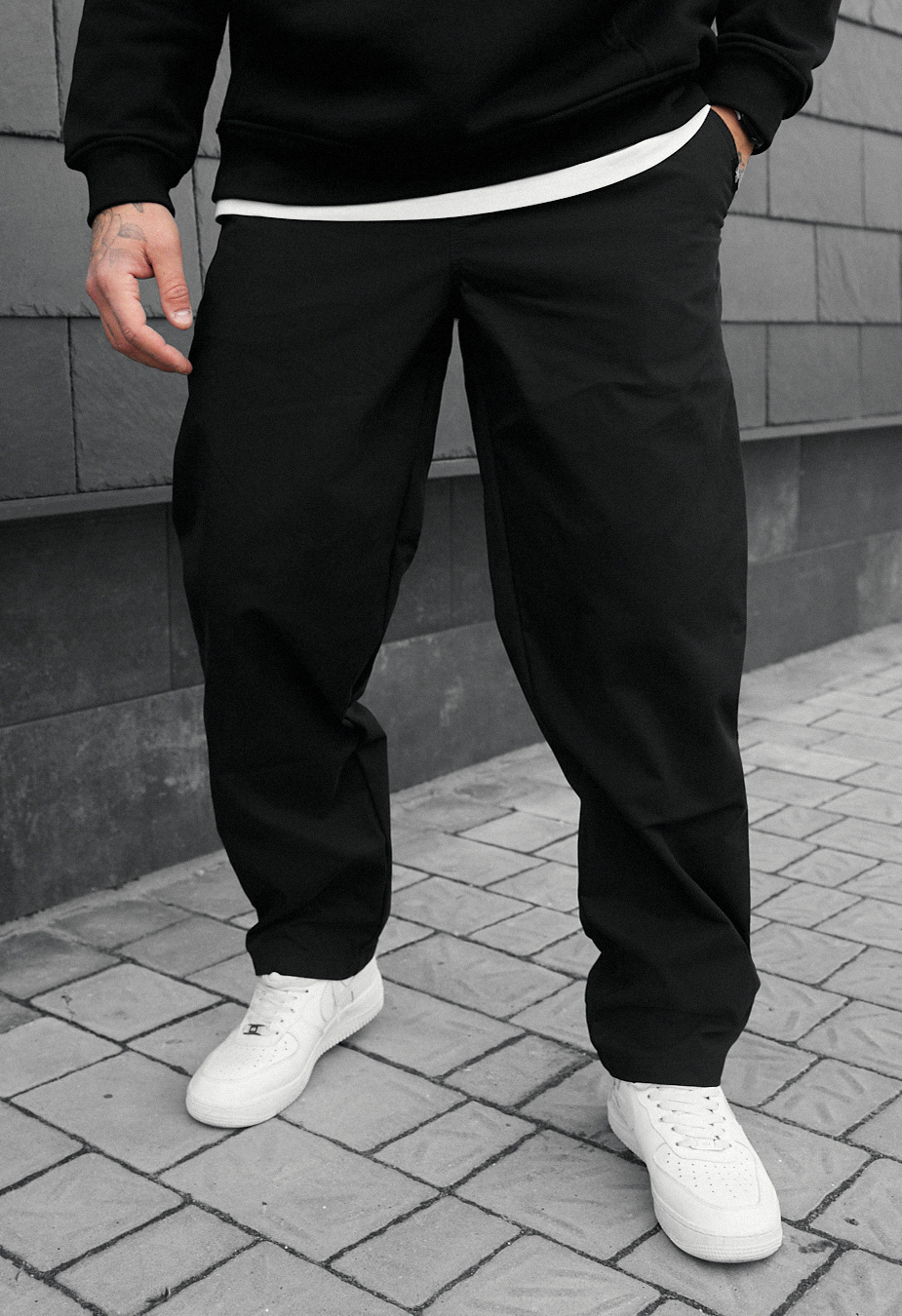 Spodnie chinos Staff al black