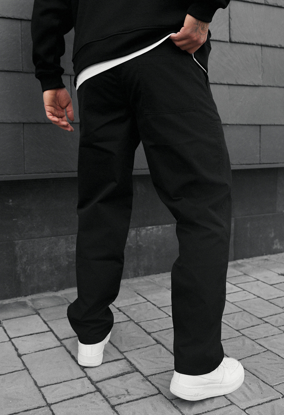 Spodnie chinos Staff al black