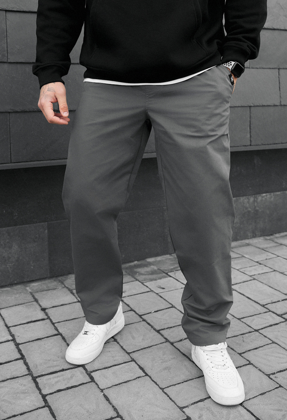 Spodnie chinos Staff al gray