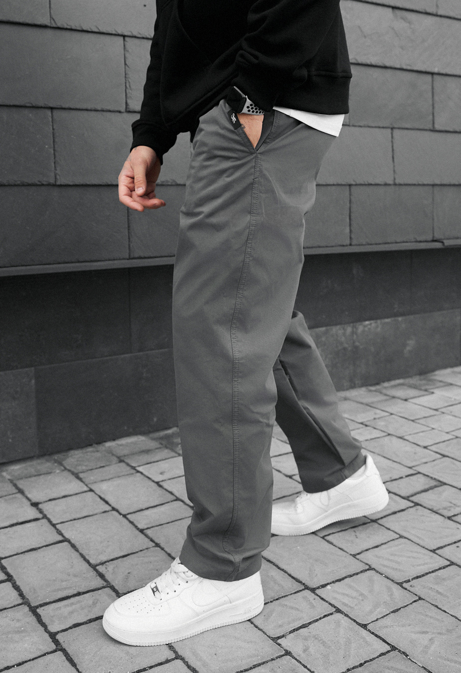 Spodnie chinos Staff al gray