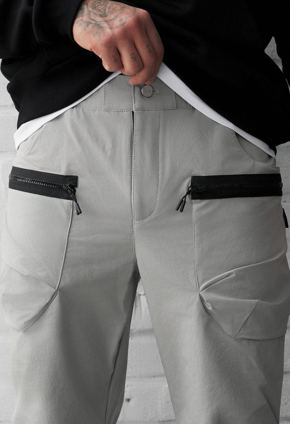 Spodnie Staff cargo ks light gray