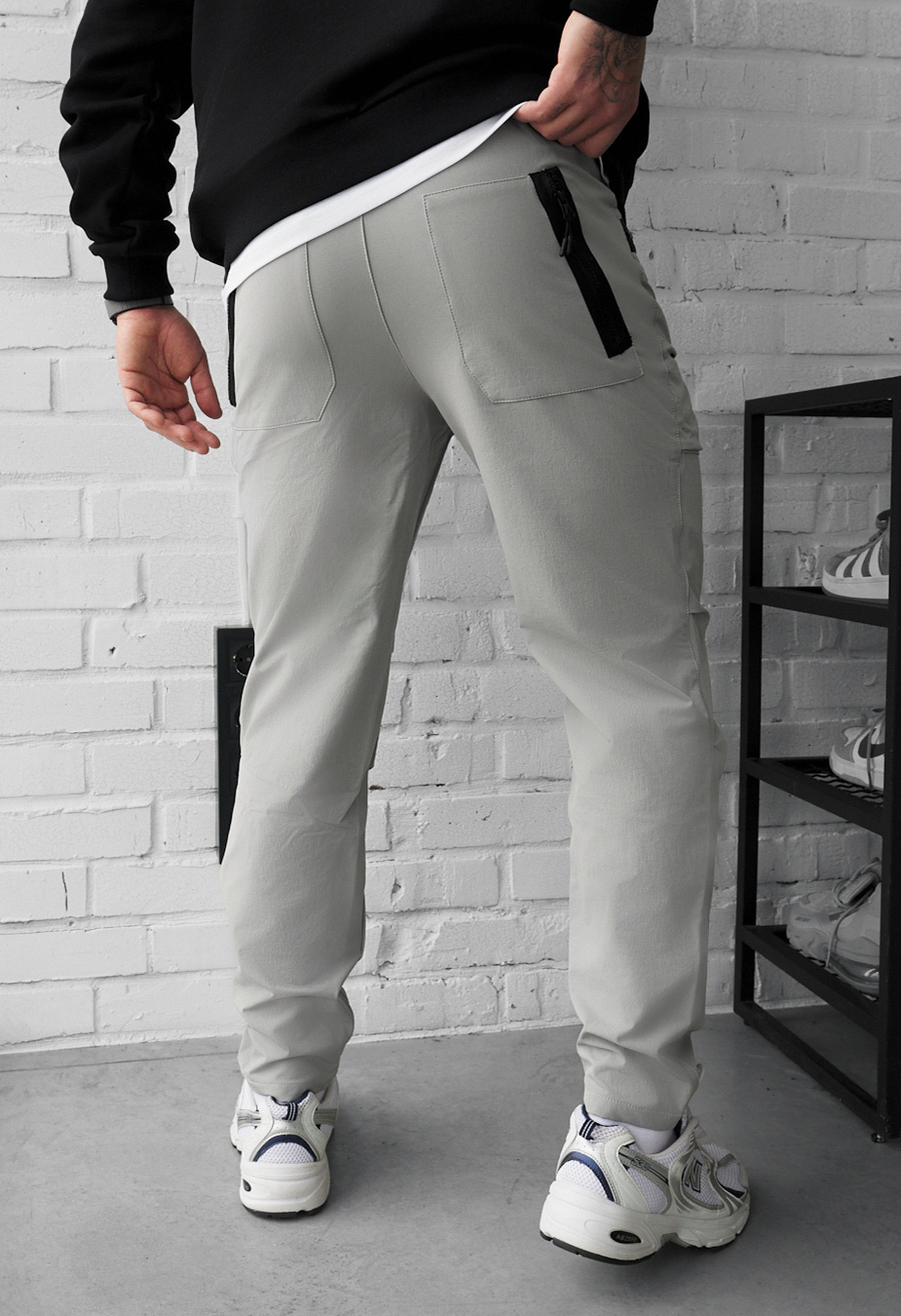 Spodnie Staff cargo ks light gray