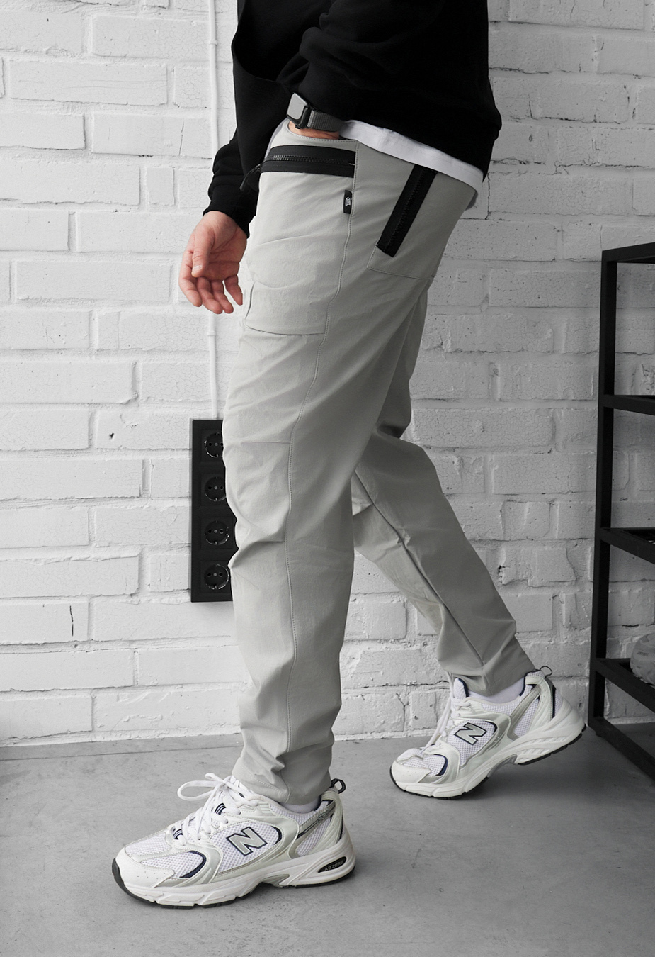 Spodnie Staff cargo ks light gray