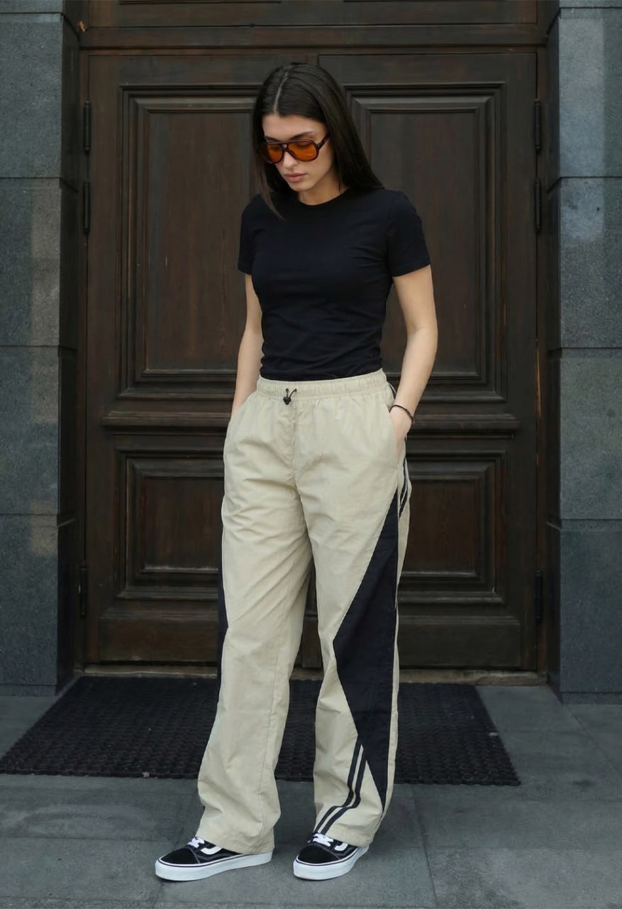 Spodnie dresowe Staff spo black & light beige