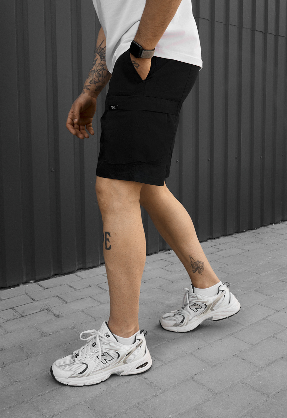 Spodenki Staff cargo fot black