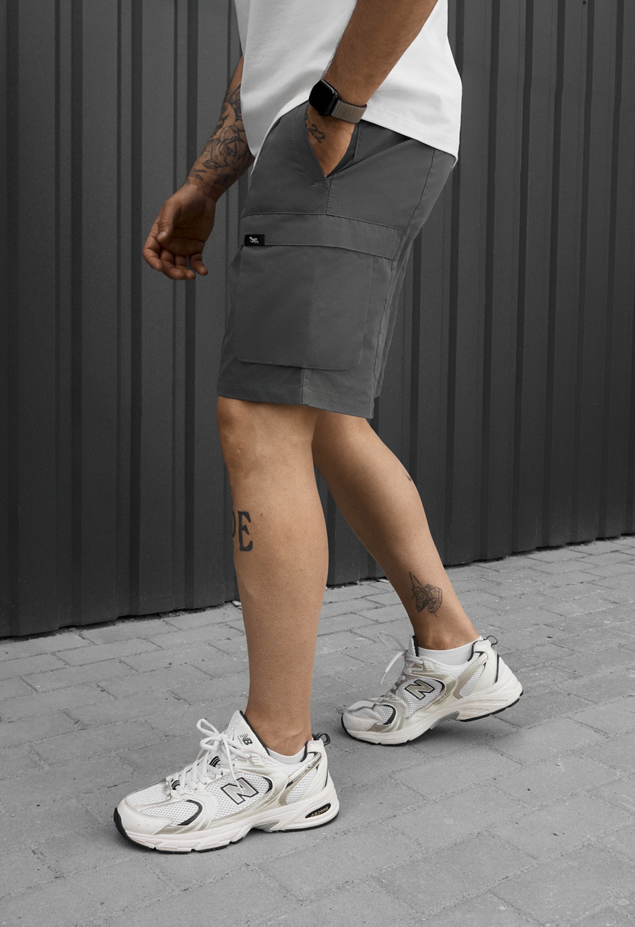 Spodenki Staff cargo fot dark gray