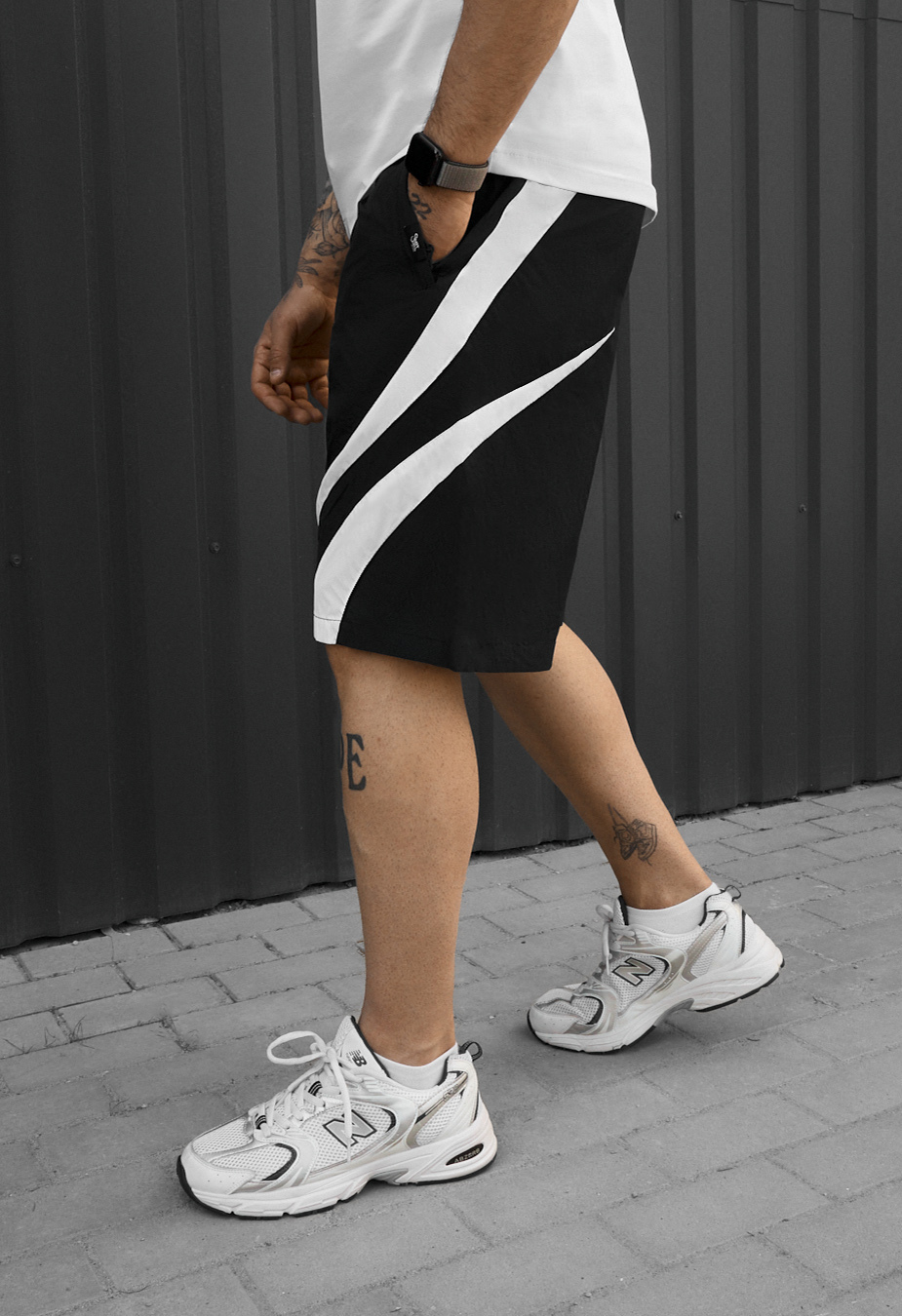 Spodenki Staff ph black & white logo