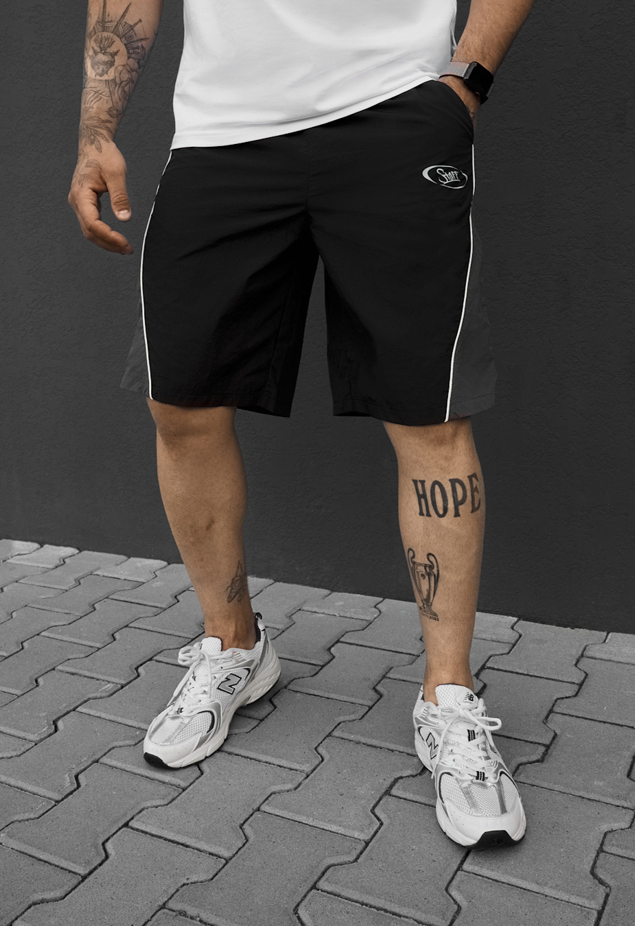 Spodenki plażowe Staff nom black & gray reflective