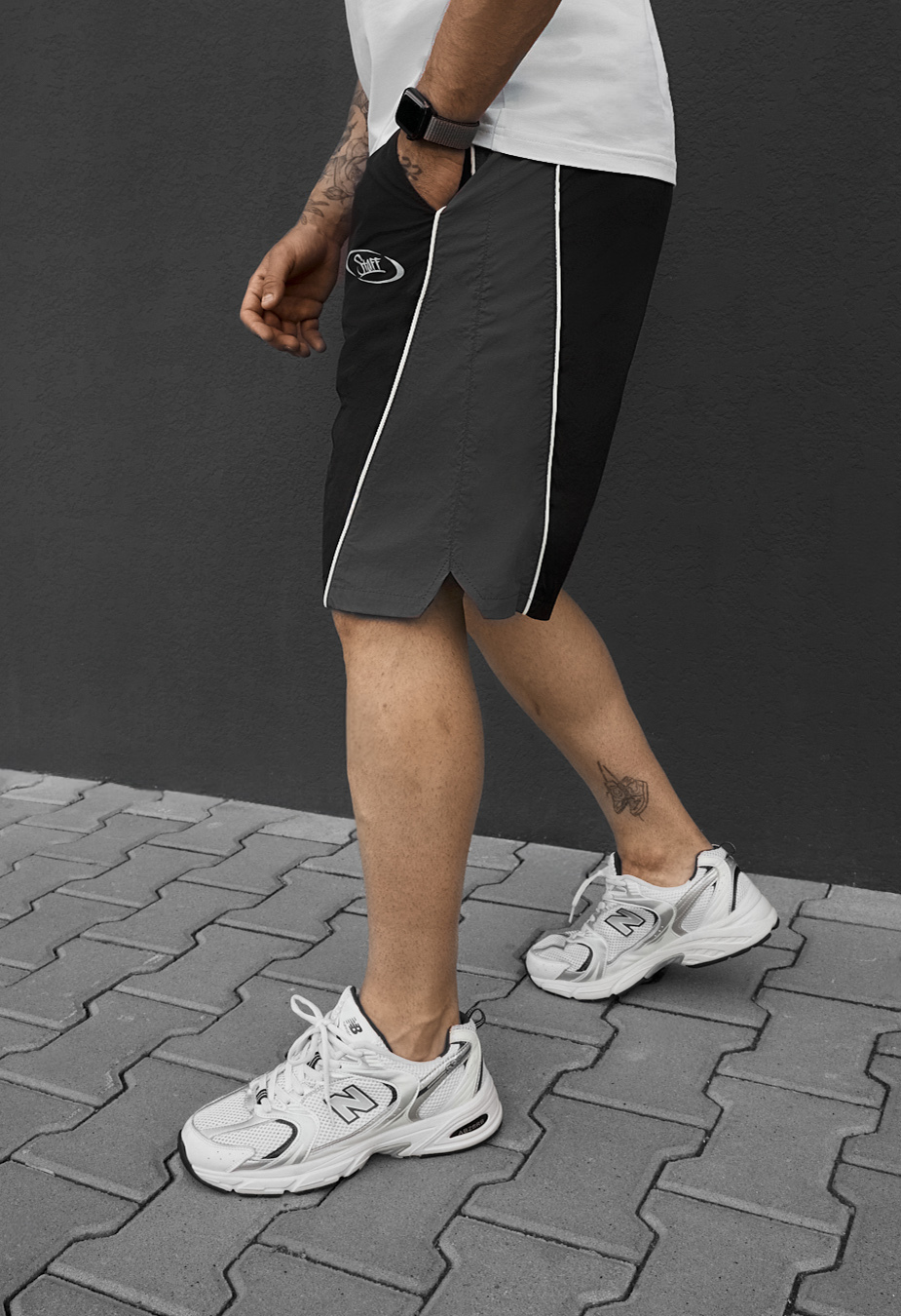 Spodenki plażowe Staff nom black & gray reflective