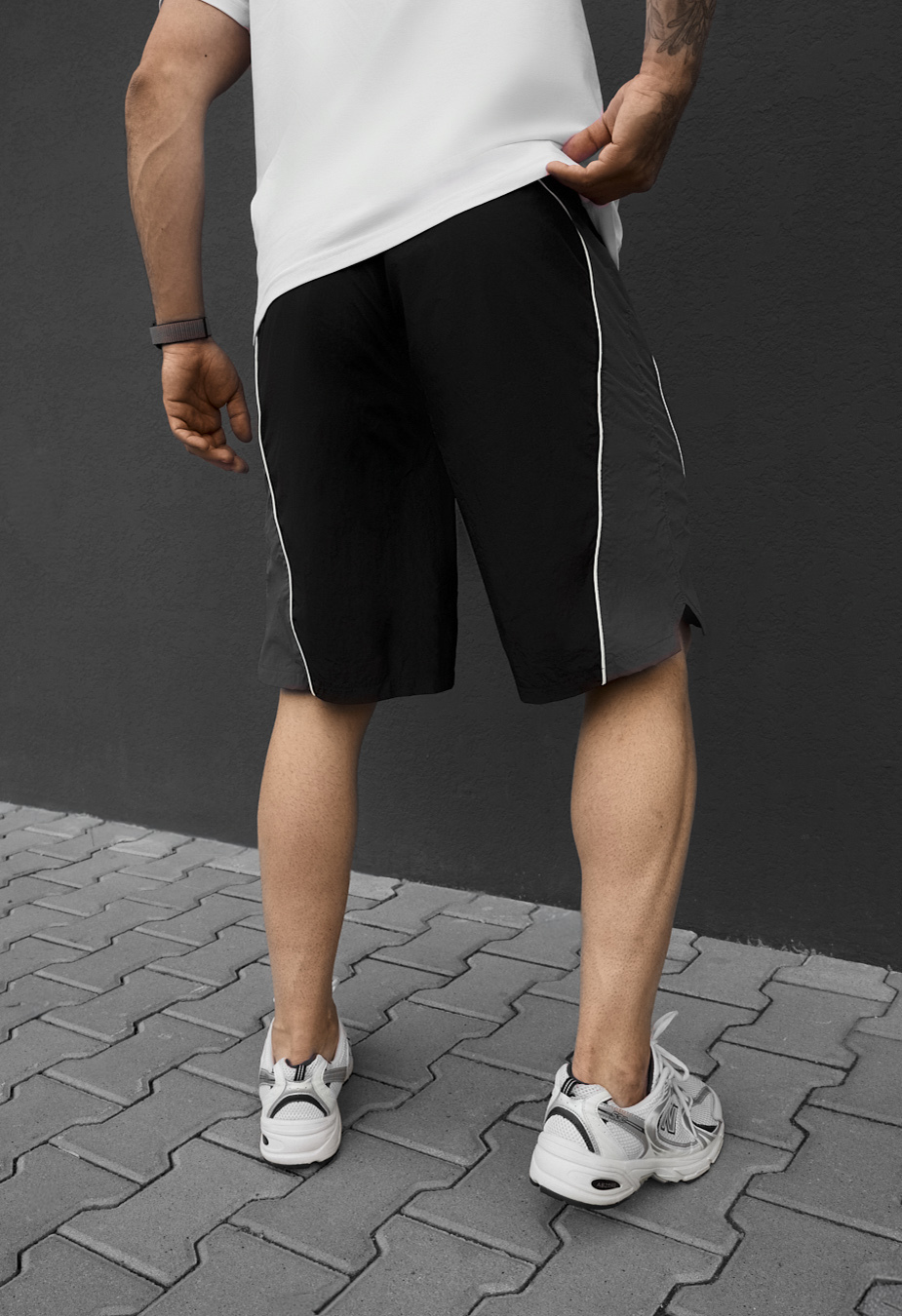 Spodenki plażowe Staff nom black & gray reflective