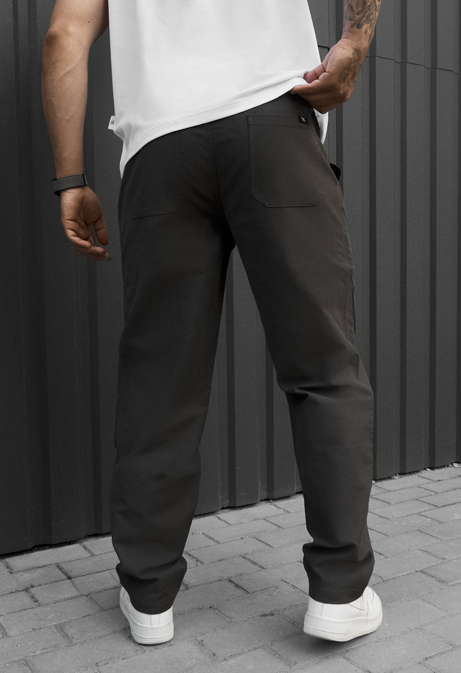 Spodnie chinos Staff dez dark khaki