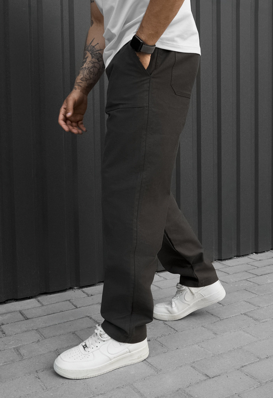 Spodnie chinos Staff dez dark khaki