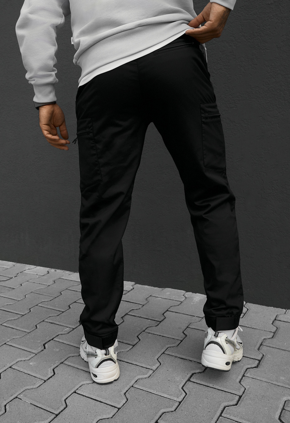 Spodnie ocieplane Staff do cargo black fleece