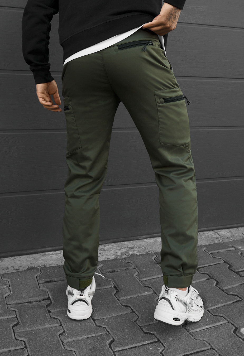 Spodnie ocieplane Staff do cargo khaki fleece