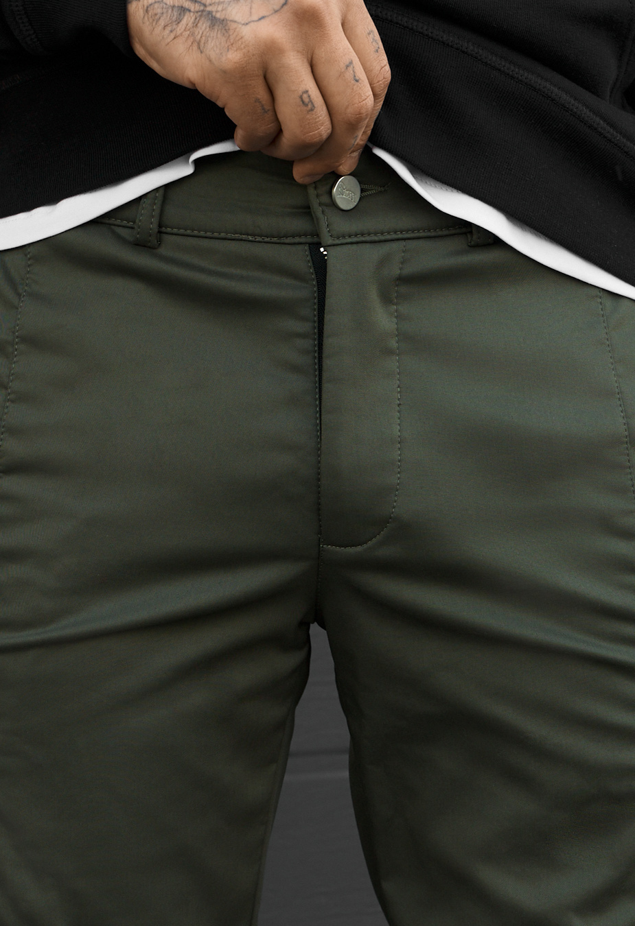 Spodnie ocieplane Staff do cargo khaki fleece
