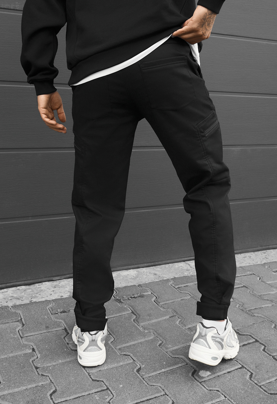Spodnie ocieplane Staff cargo do black fleece