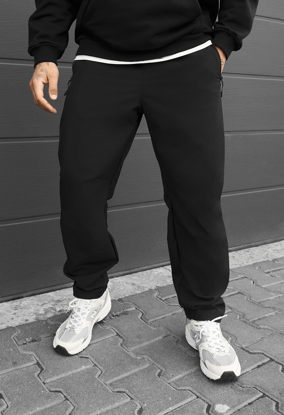 Spodnie ocieplane Staff cargo do black fleece