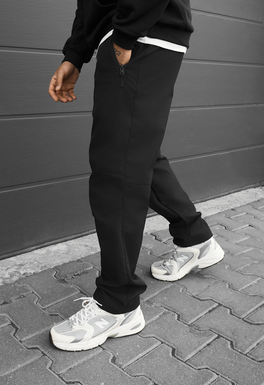 Spodnie ocieplane Staff cargo do black fleece