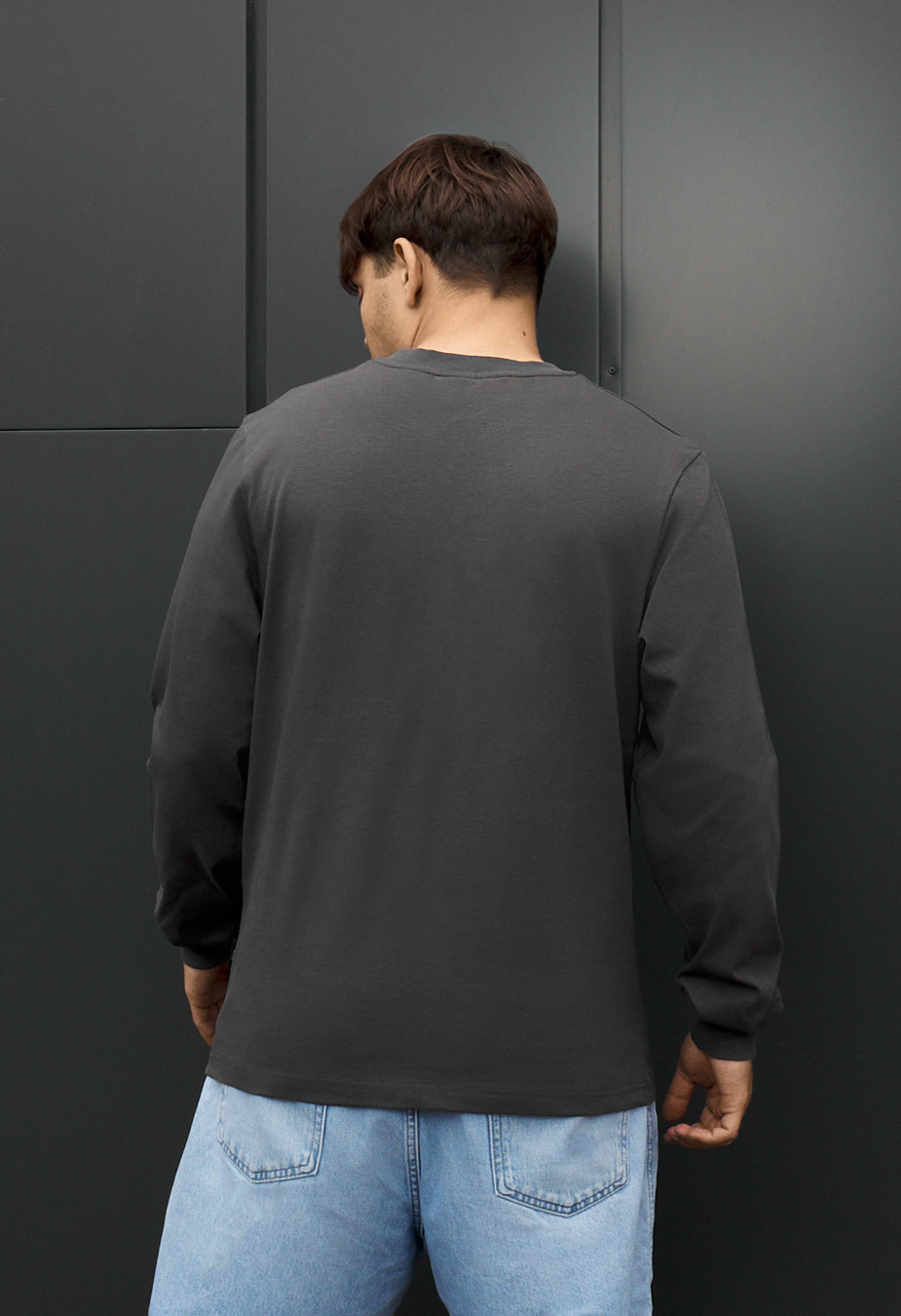 Longsleeve Staff black dark gray oversize
