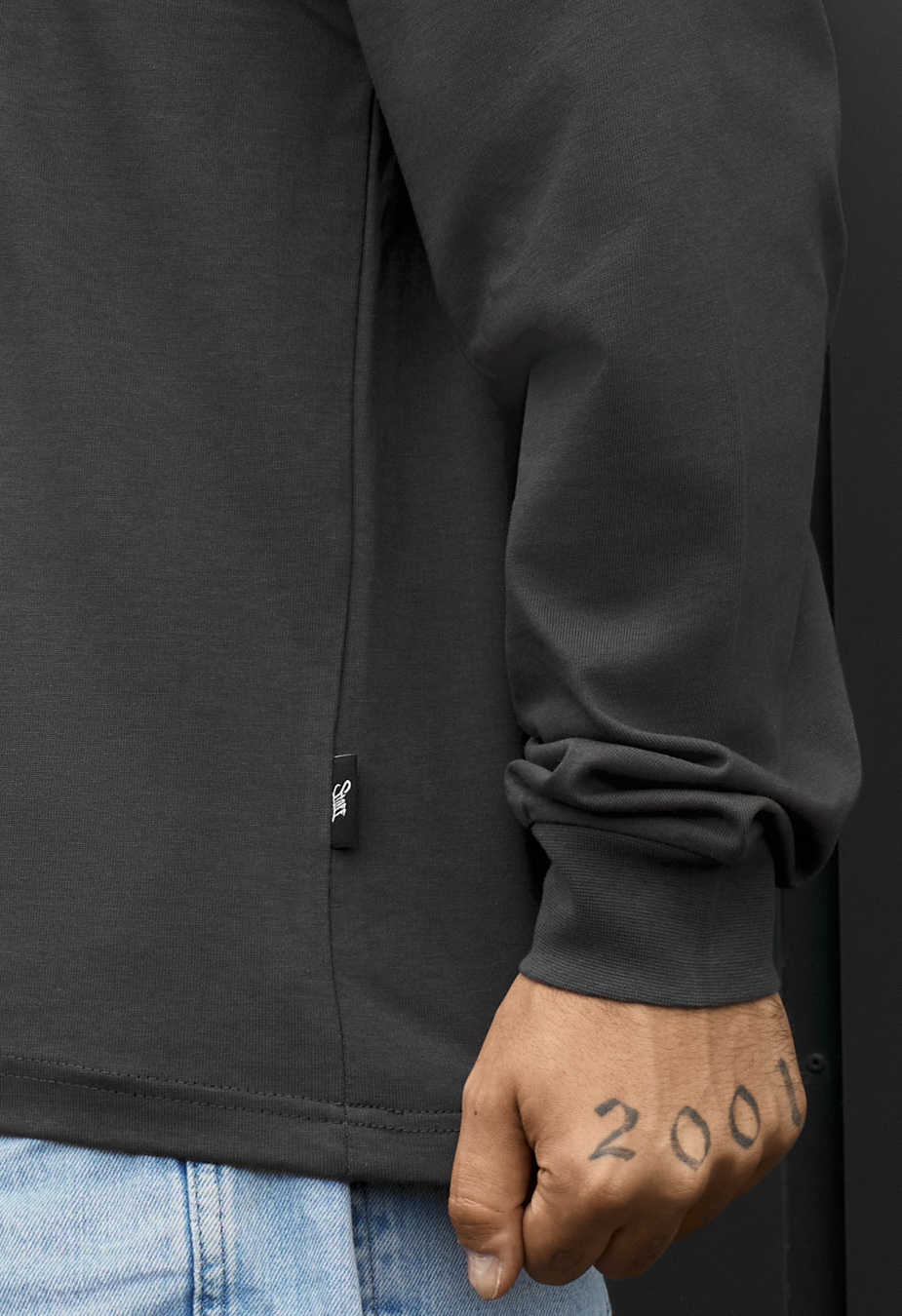 Longsleeve Staff black dark gray oversize