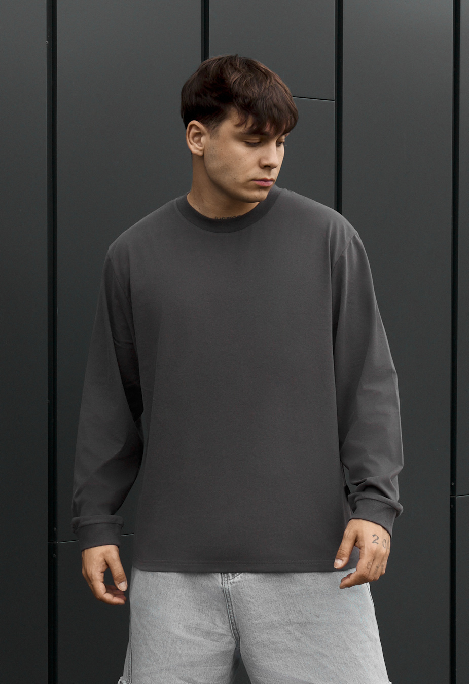 Longsleeve Staff dark gray