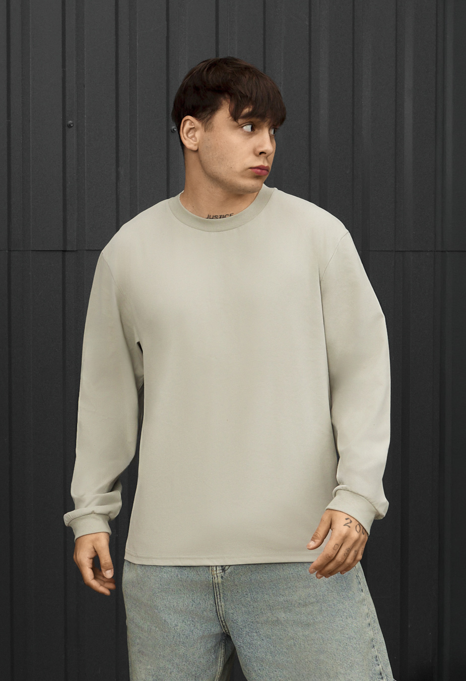 Longsleeve Staff light olive