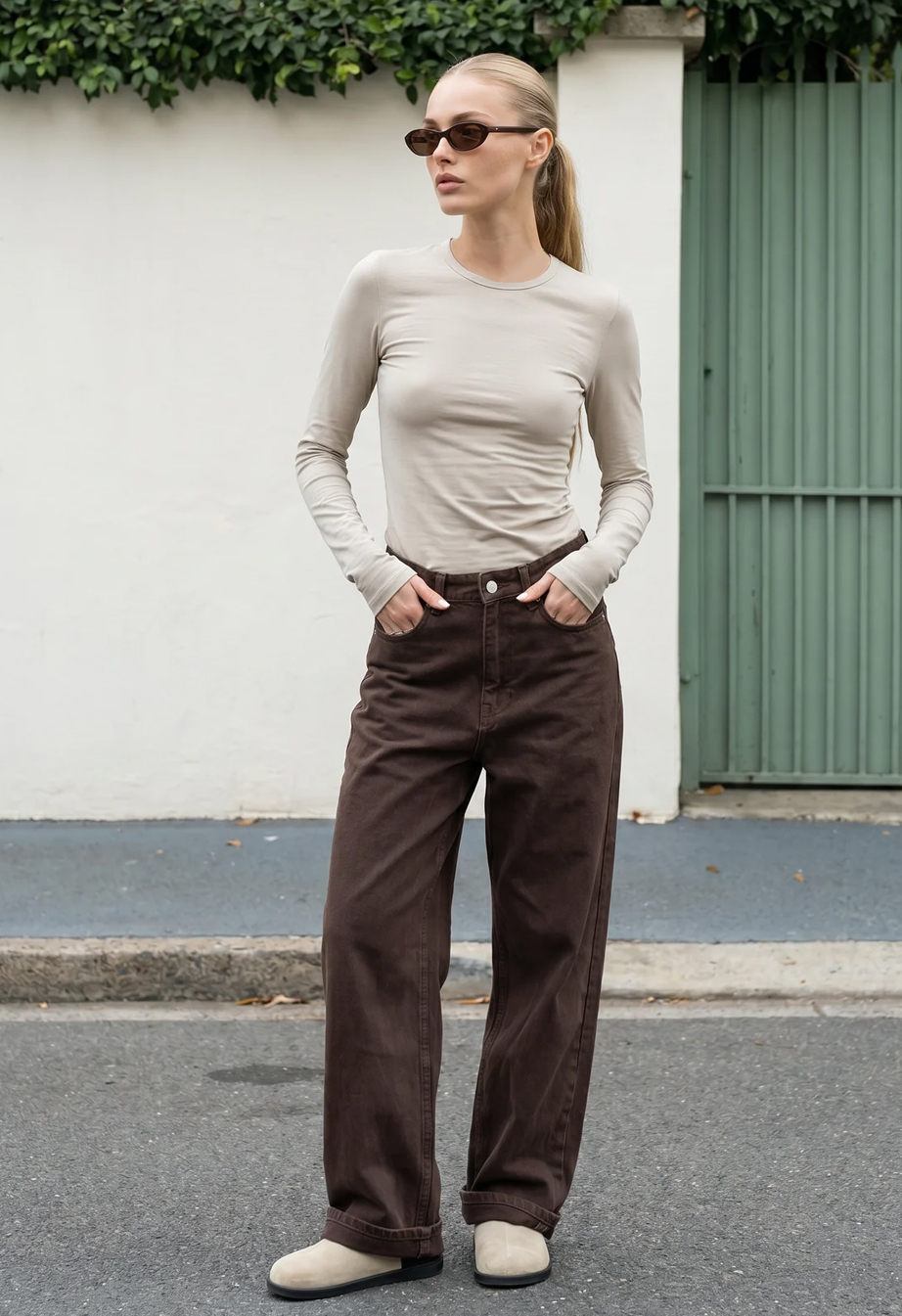 Longsleeve Staff fir light beige