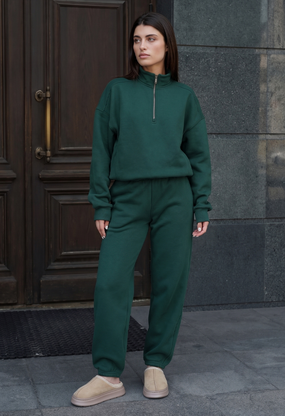 Dres Staff bet green oversize fleece