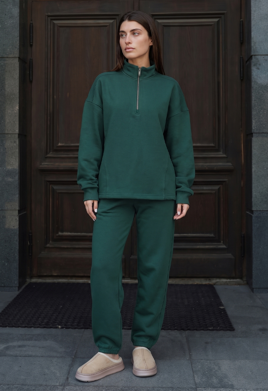 Dres Staff bet green oversize fleece