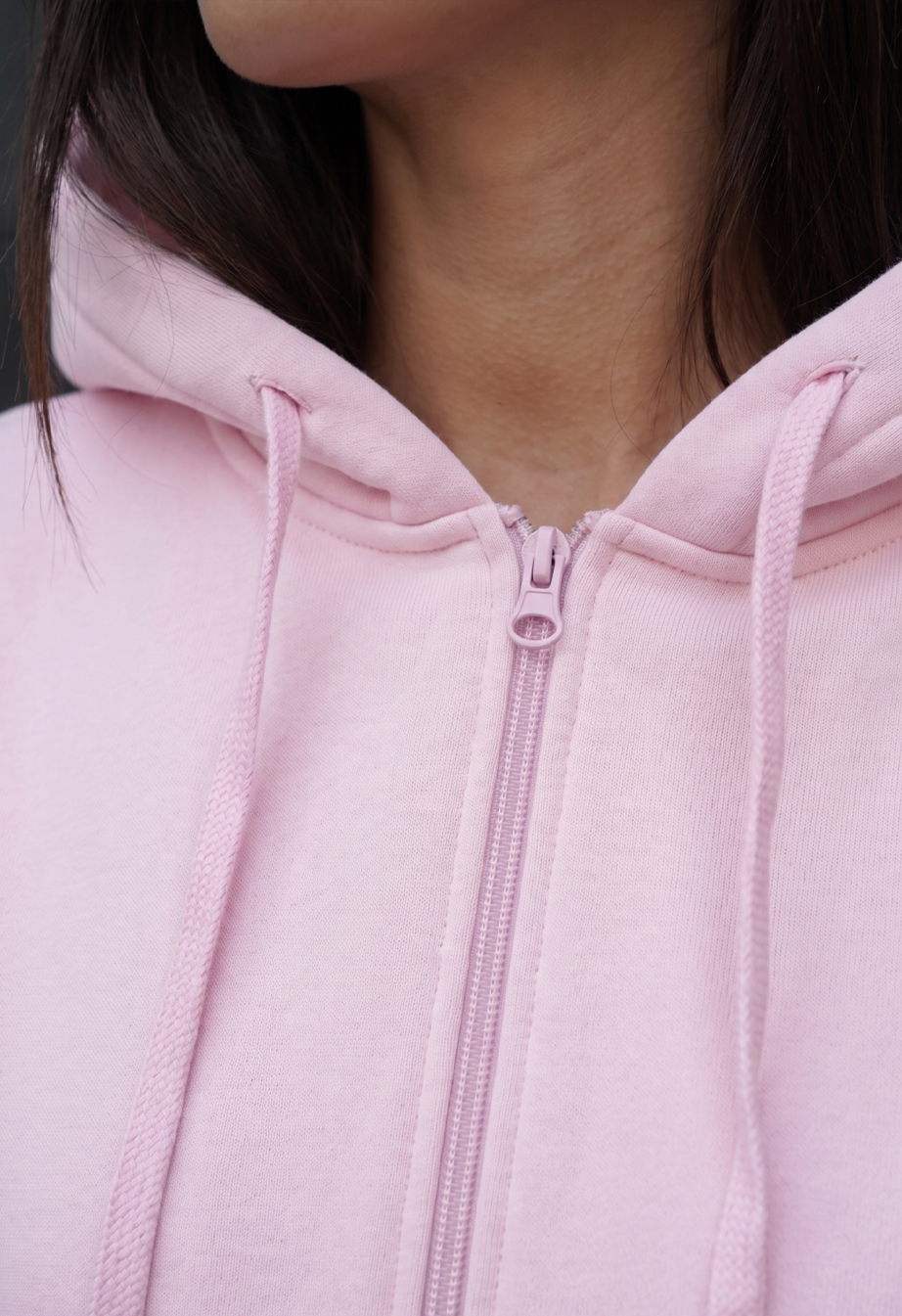 Dres Staff zip pink oversize fleece