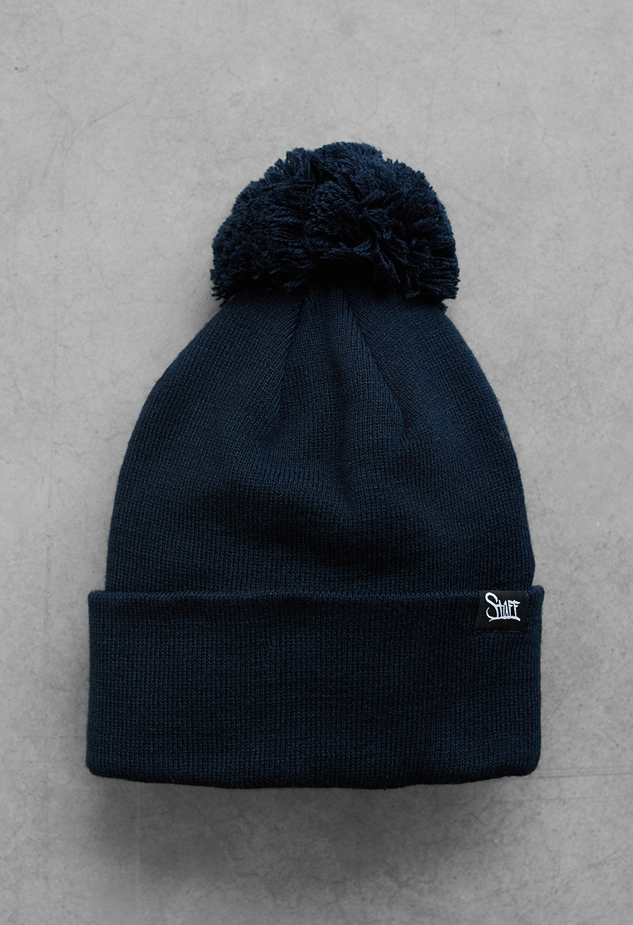 Czapka Staff navy pompon