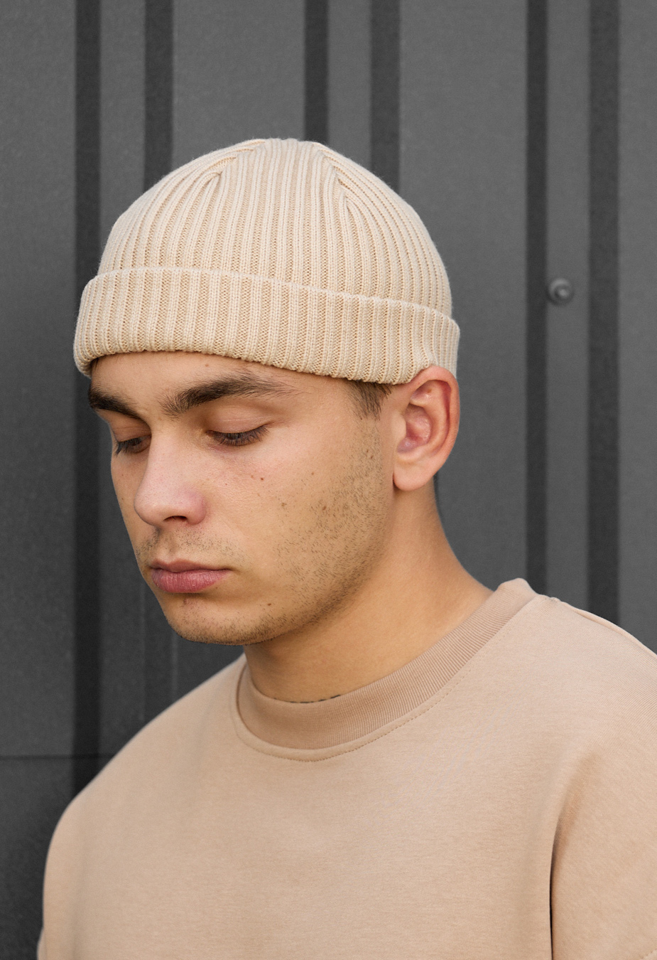 Czapka beanie Staff 1 light beige