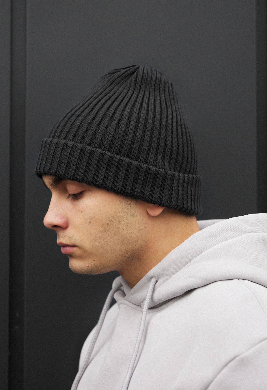 Czapka Staff 10 long dark gray