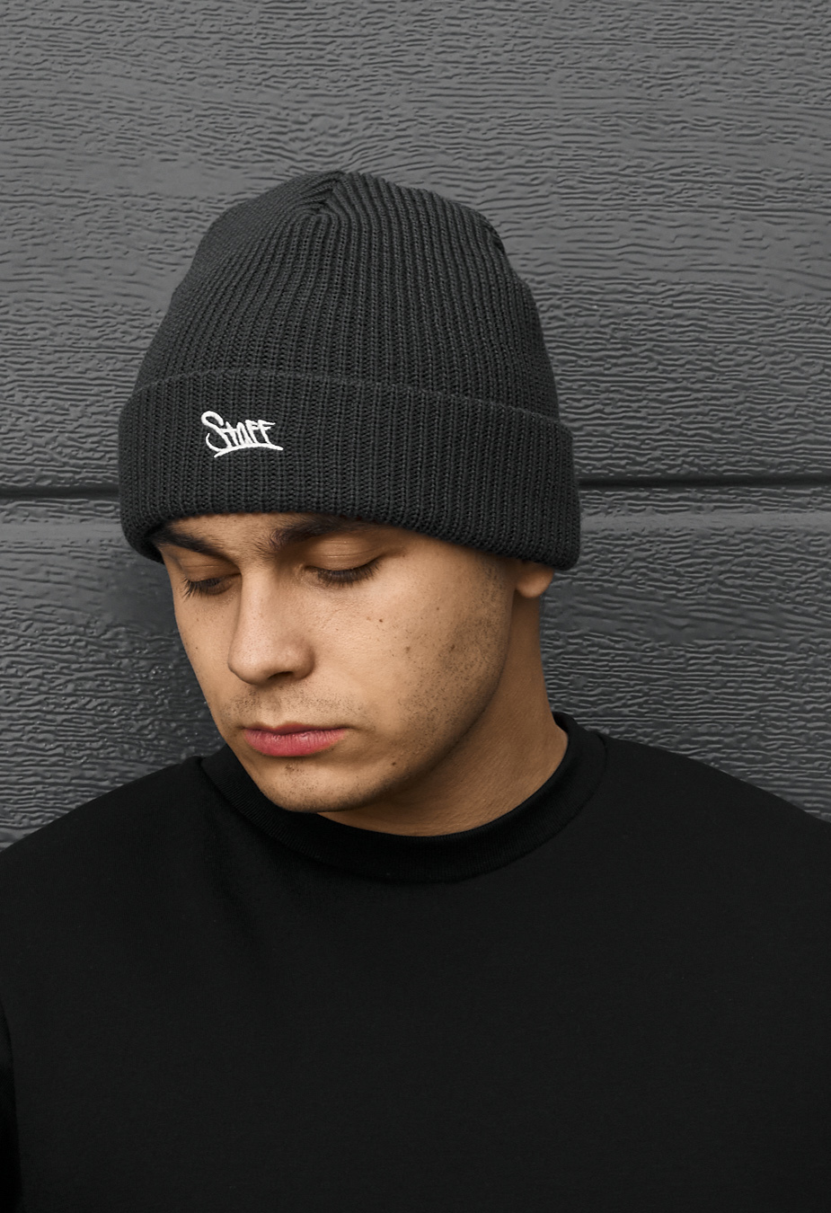 Czapka Staff 12 logo dark gray